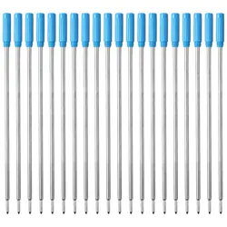 20 - Pack Ballpoint Pen Refills with Medium Point - Blue & Black Ink (Blue)