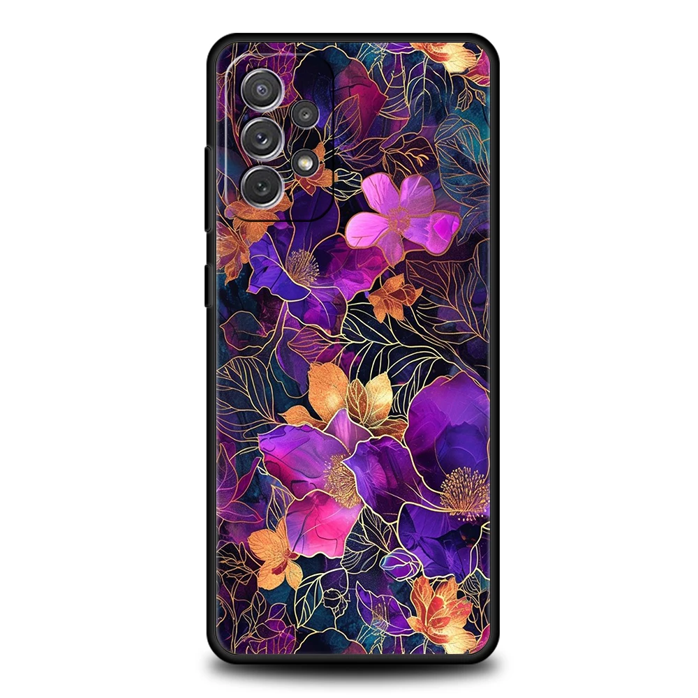Vibrant Floral Silicone Phone Case Cover