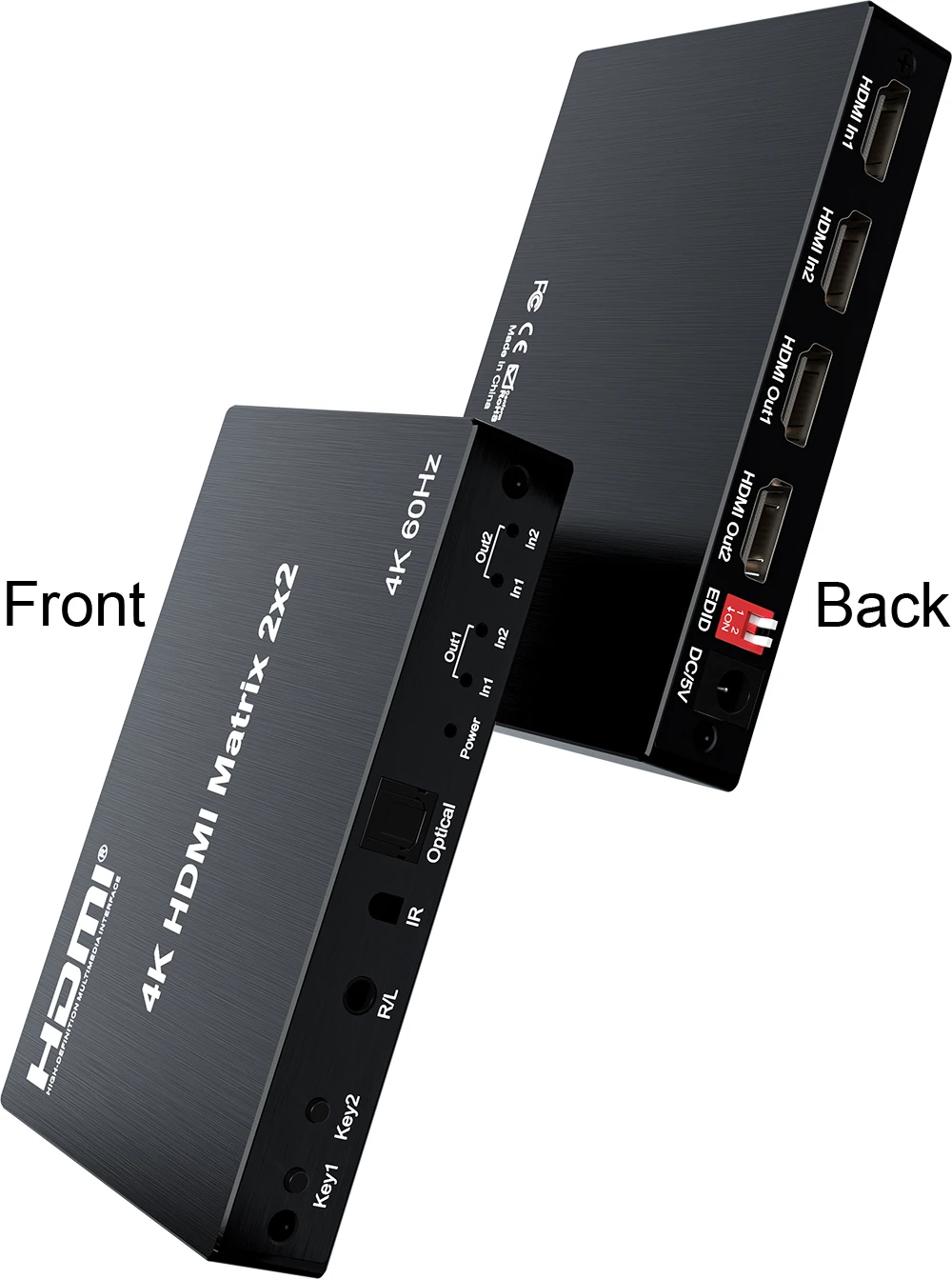 4K 60hz 2x2 HDMI Ʈ 2  2 ƿ HDMI ġ й,    , fr PS4 PS5 DVD Ʈ PC-TV 