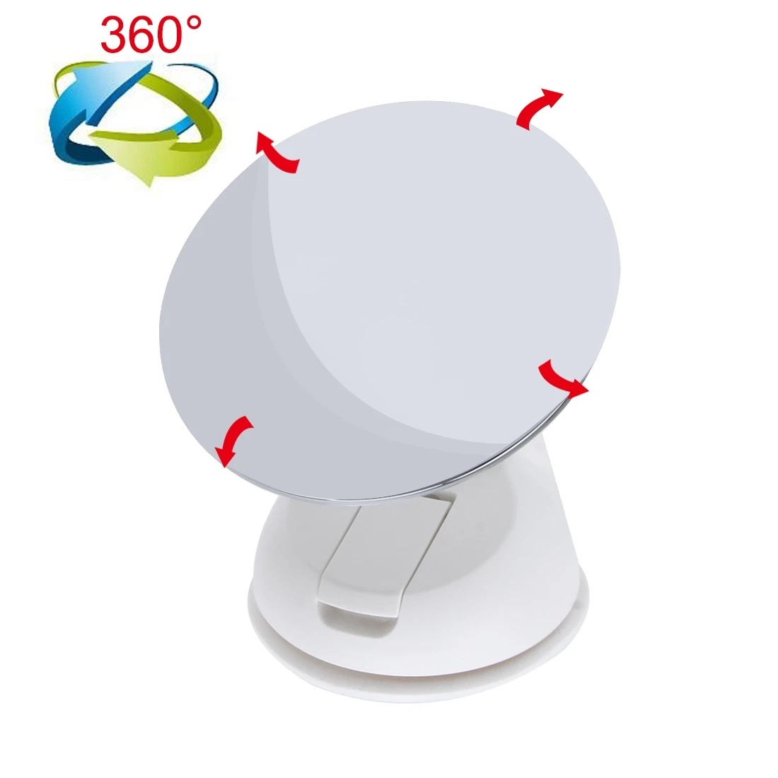 Car Auto 360 Degree Adjustable Baby View Mirror Rear Baby Safety Convex Mirror, Diameter: 85Mm(White)