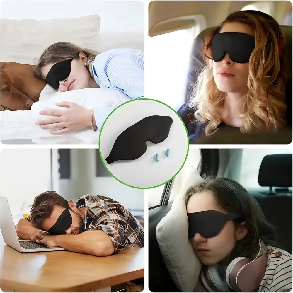 Ultra-Comfort 3D Sleep Mask with Breathable Design and Adjustable Fit