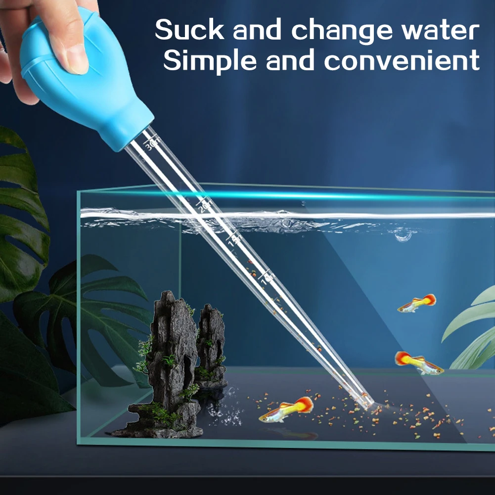Lengthen Dropper Aquarium Vacuum Gravels Cleaner Manual Fish Tank Cleaner Water Changer Multipurpose Aquarium Cleaning Tool