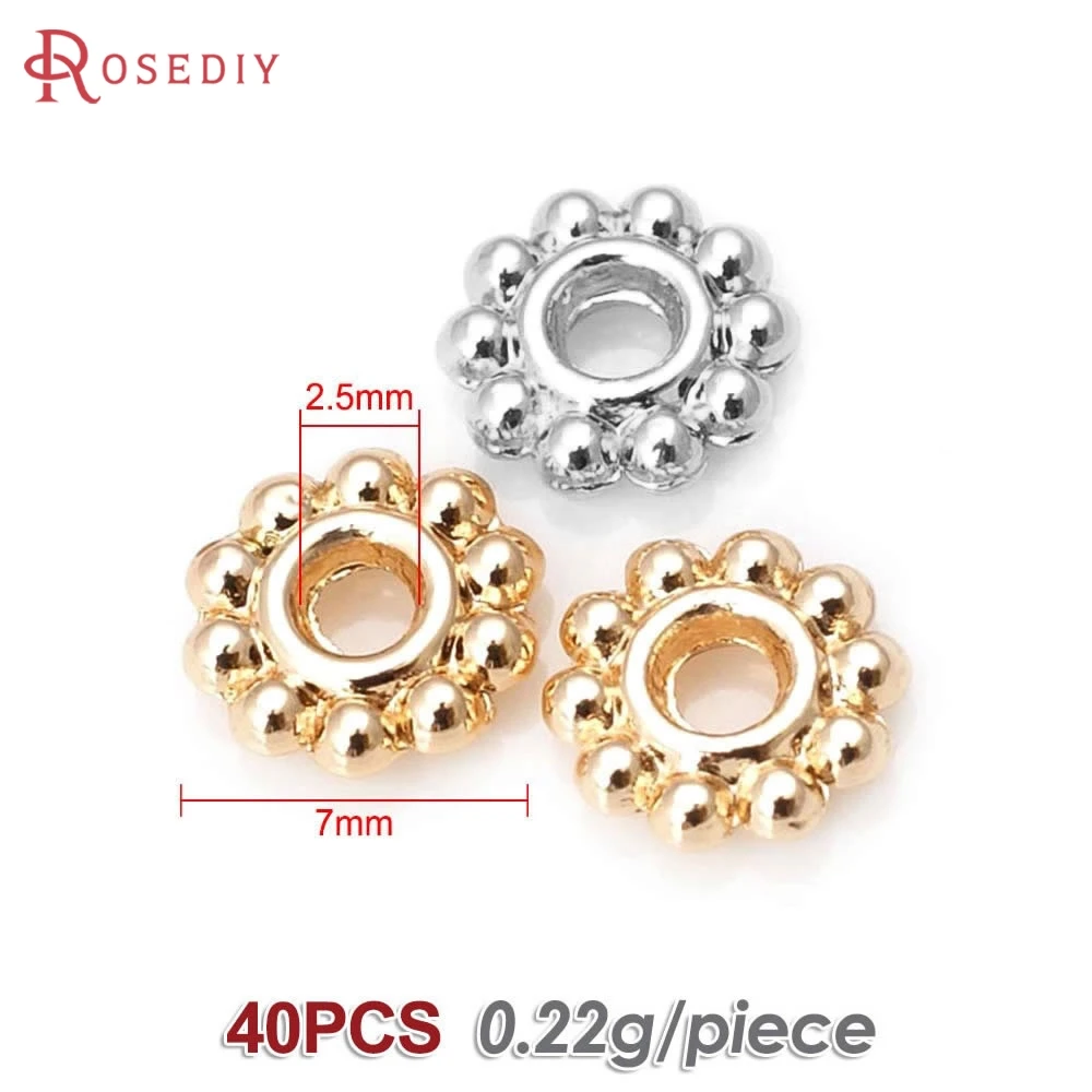 High-Quality 18K Gold & Silver Flower Spacer Beads