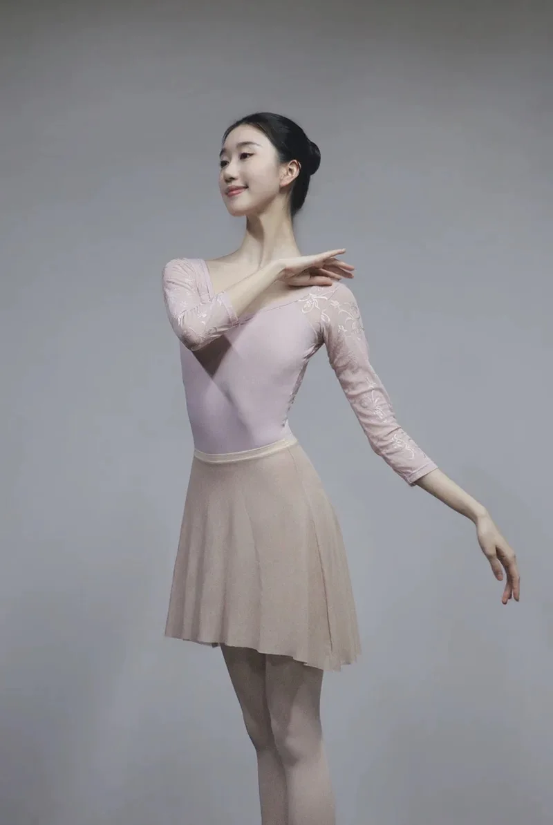 Women Ballet Apron Tutu New Gradient Soft Net Practice Leotard Skirt Adult Elegance Ballet Dancing Dress ballet leotard ballet dress ballet skirts