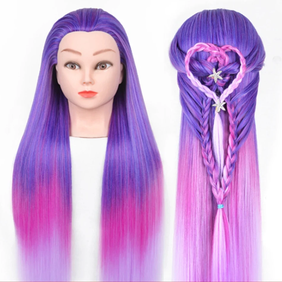 

Cuteplus-rainbow color braid hair model for women, doll head simulation, dummy model, hair model
