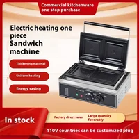 Custom Size Sandwich Panels Non-stick Plates Sandwich Breakfast Makers Toast Bread Sandwich Machine For Commercial Home Use 2