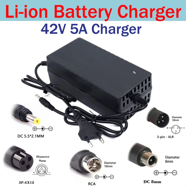 48V/52V/2A/3A/5A Lithium Ion Electric Bicycle Scooter Battery Fast Smart  Charger