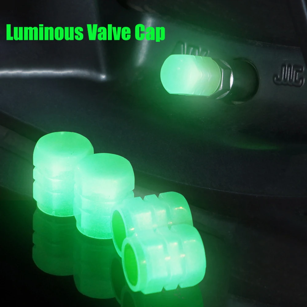 UniversalLuminousValveCapPlasticABSDustproofDecorativeTires