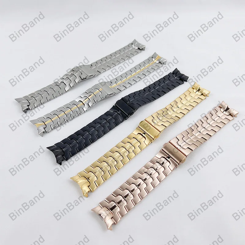 Stainless 20mm Strap For Samsung Galaxy Watch 5 pro 45mm Classic 42mm Galaxy Watch 4 44mm 40mm Wristband No Gaps Metal Wristband