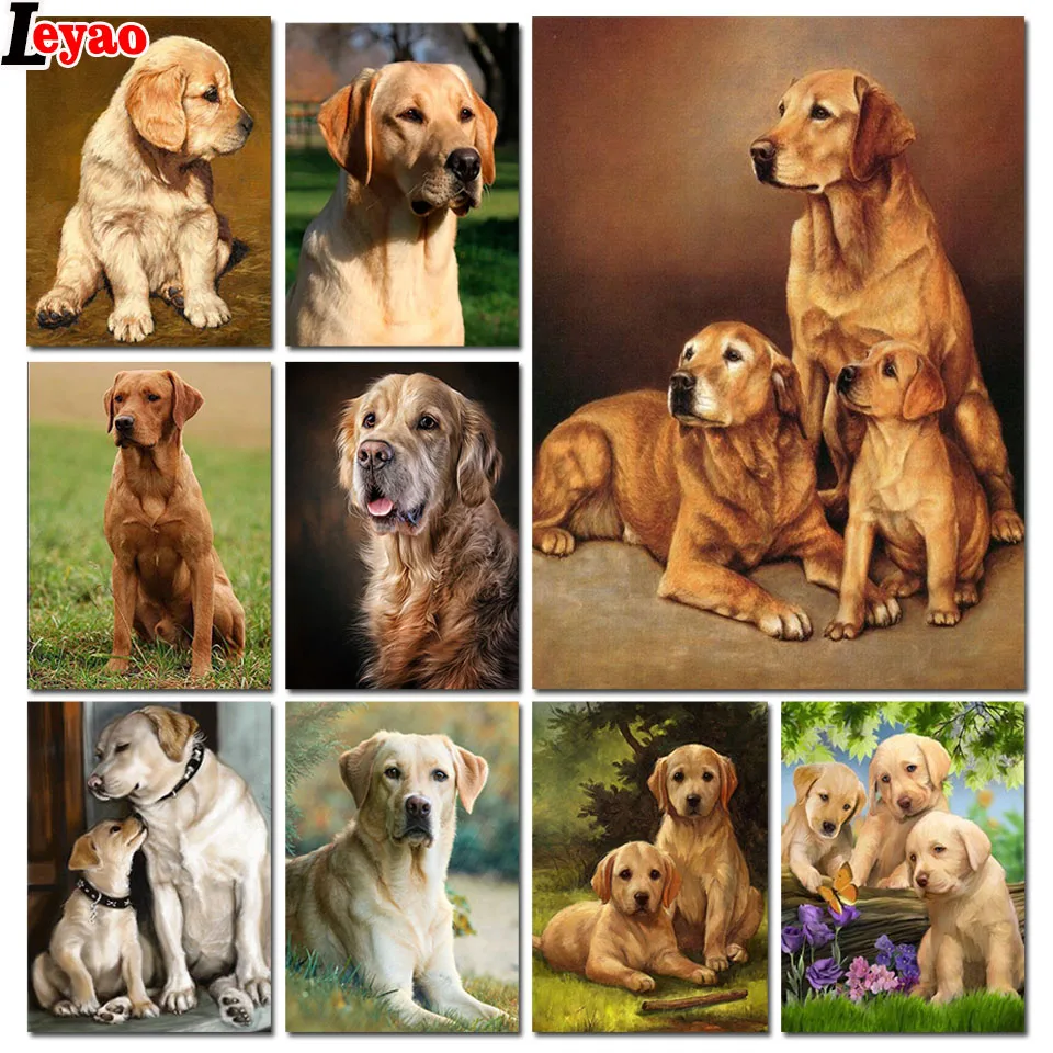 

Labrador Retriever Diamond Painting Mosaic Dog Portrait Full Square/round Embroidery Jewelry Cross Stitch Animals DIY Home Decor