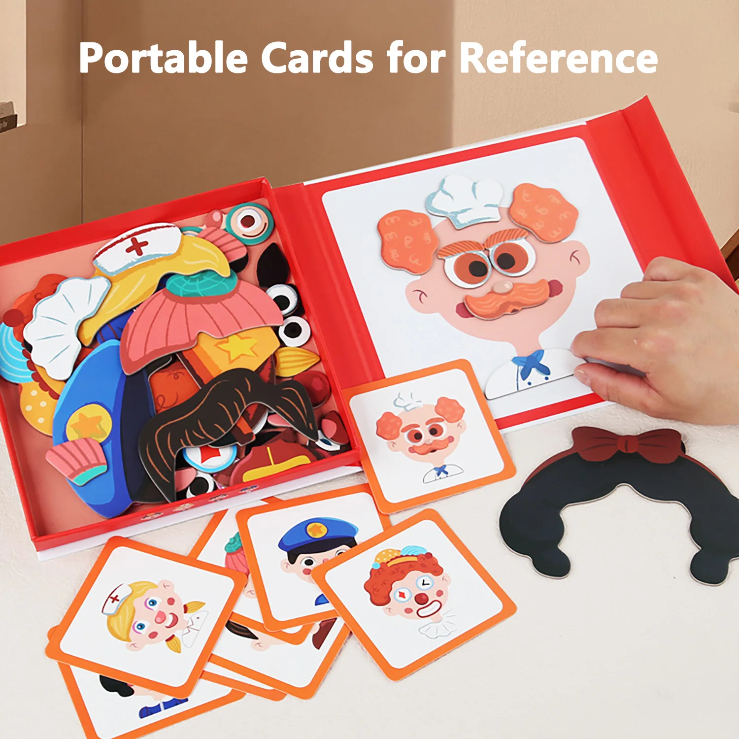 Multi-style Wooden Magnetic Costume Puzzle For 3+ Year Old Kids, Montessori Toys For Children, Educational Gift For Boys & Girls 3