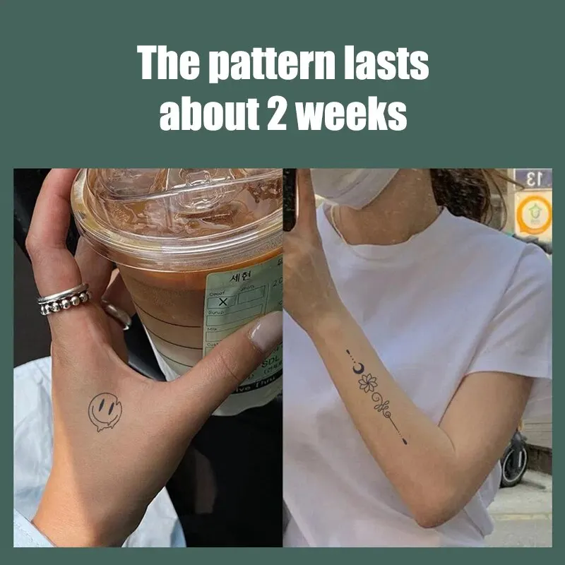 Tattoo Sticker 77 With Fresh Herbal Juice Non Reflective Semi Permanent Waterproof