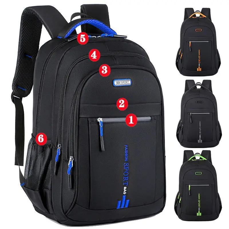 Men's Oxford Waterproof Backpacks Rucksack Business Computer Bag Casual Backpack Senior High School Student Schoolbag Large Capa