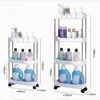 Push Trolley Shelf Floor Multi-layer Bathroom Bathroom Crevice Living Room Storage Trolley Kitchen Crevice Shelf 6