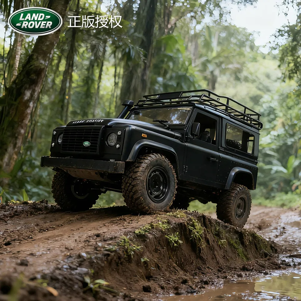 Châssis et électronique du Crawler Buggy RC RTR Custom Noir 1/10 4WD visibles sous la carrosserie