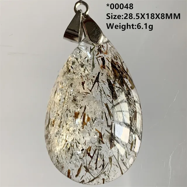 Natural Super Seven 7 Black Gold Hair Crystals Pendants Women 