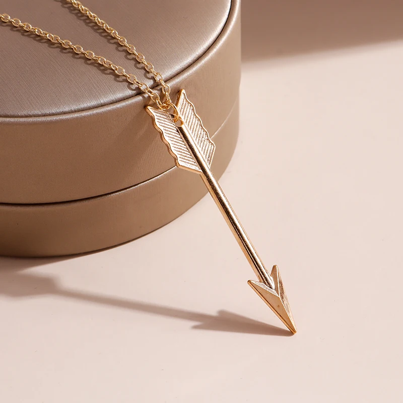 Aihua Neue Einfache Pfeil Anker Lange Anhänger Halsketten Pullover Ketten Halsketten für Frauen Mädchen Valentinstag Schmuck Kragen