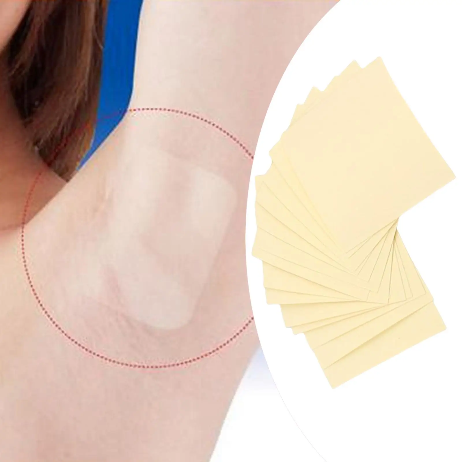 20x Underarm Sweat Pads Non Visible Comfortable Anti Sweat Underarm Shielding Antiperspirant Sticker Armpit Sheet for Women Men