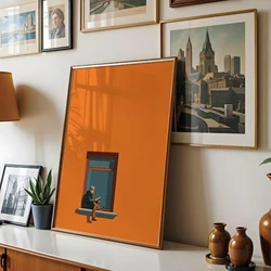 Warm Sunny Colorful Wall Art Print Canvas - 40x50cm Black Frame (G3589)