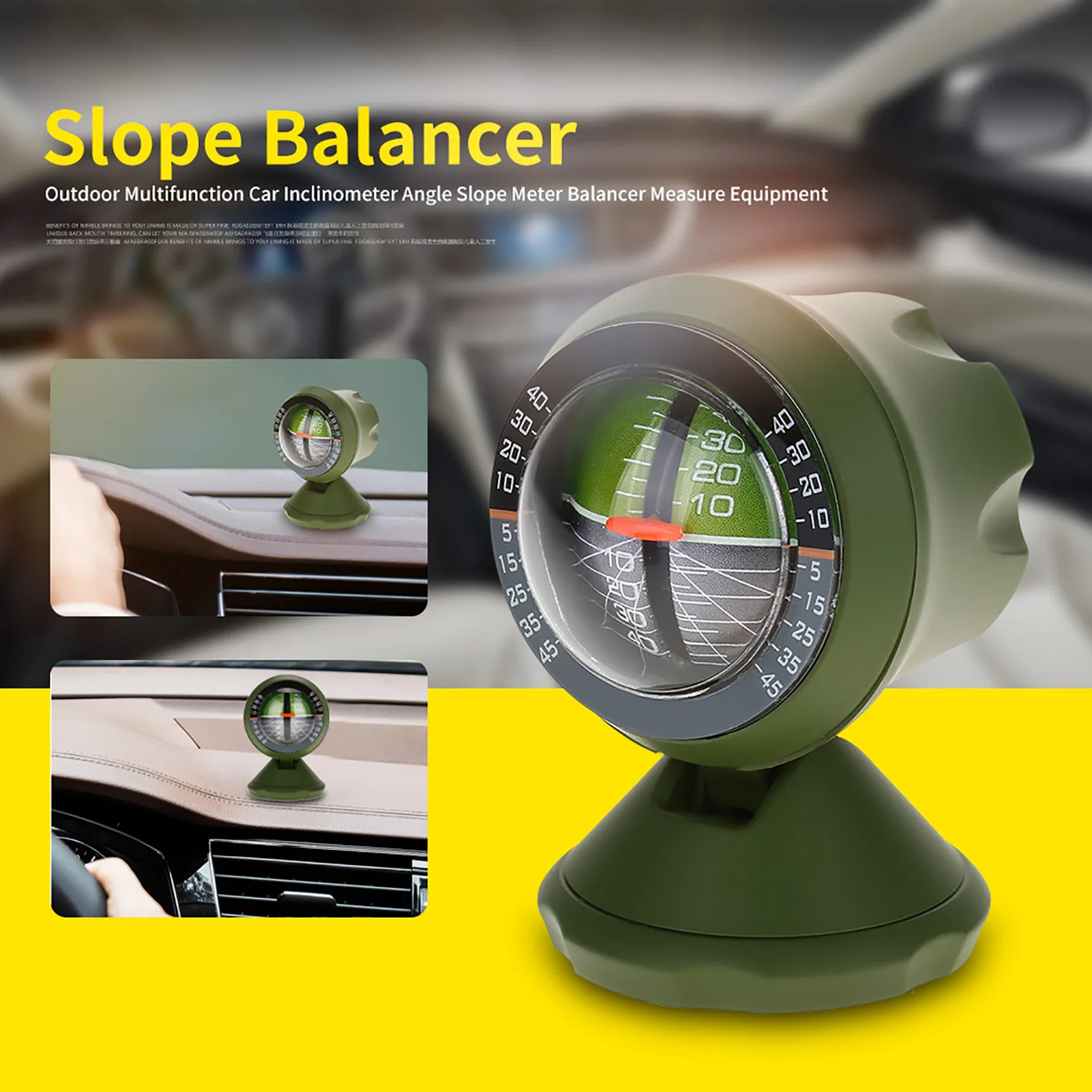 Car Inclinometer Equipment Outdoor Multifunction Angle Slope Meter Balancer Measure Equipment car inclinometer