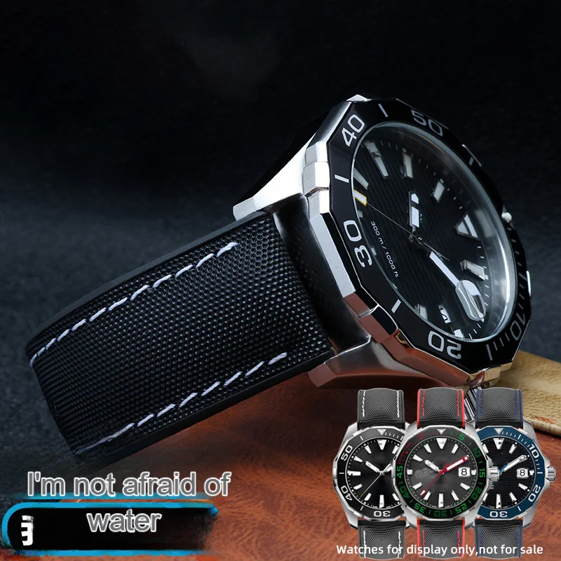 Cinturino In Silicone Di Nylon 20 Mm22Mm Per Tag Heuer Strap Aquaracer Carrera Monaco Heritage Cinturino In Nylon Cinturino In Silicone Impermeabile