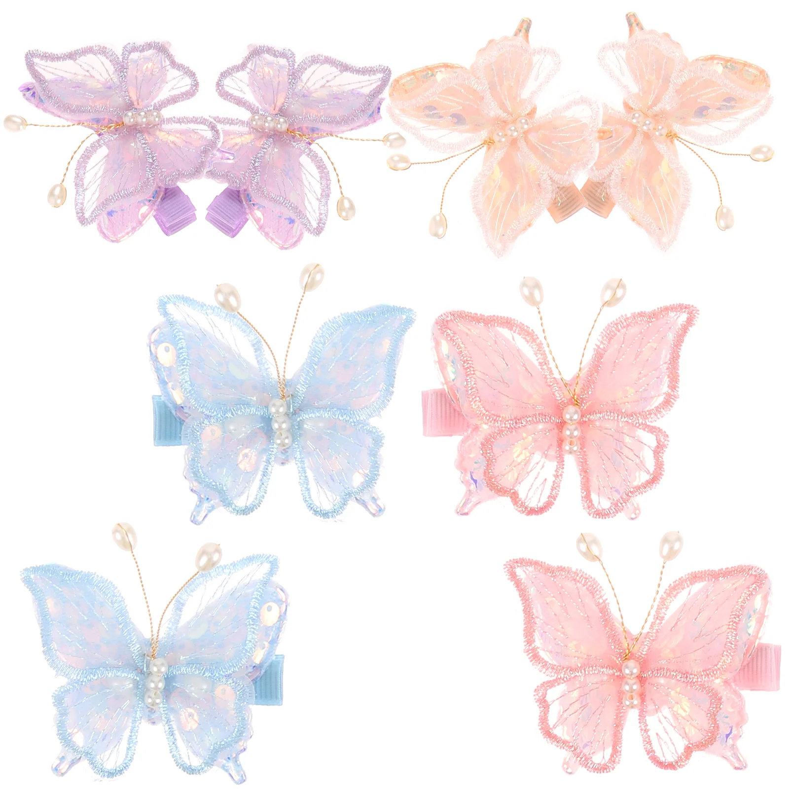 

Заколки для волос с бабочками 8 шт., заколки для волос, аксессуары для укладки волос для девочек