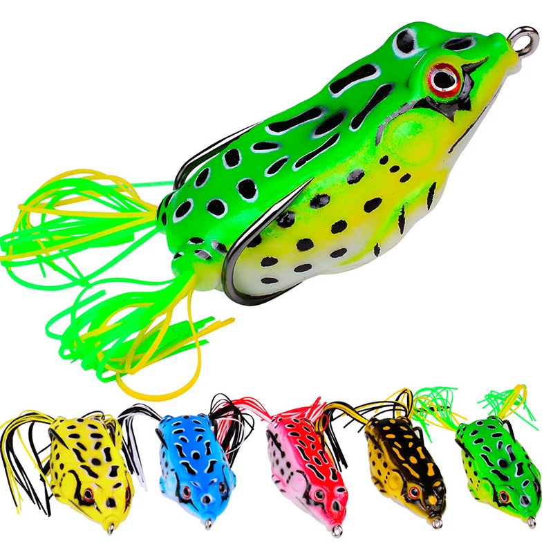 

Thunderfrog-Soft Plastic Fishing Lure, Fake Bait, Frog Lure, Fishing Hooks, Topwater Ray Frog, With Fishing Hooks 8g, 13G, 17g