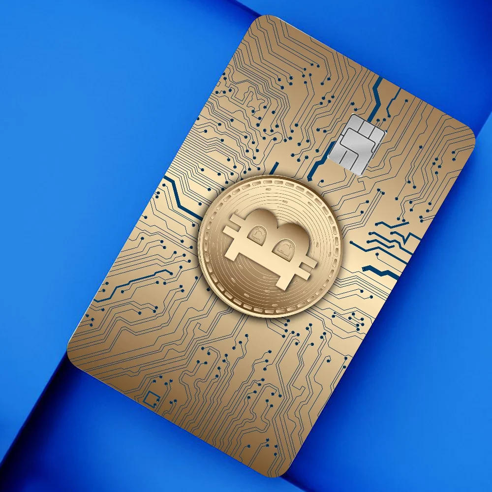 Bitcoin Cartoon Credit Card Skin Stickers for Bank Card Bus Metro Sticker Waterproof Women Gift