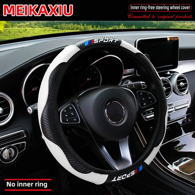 All-Season SPORT Carbon Fiber Steering Wheel Cover (without inner ring) is suitable for 37-38cm automotive interior accessories. 1