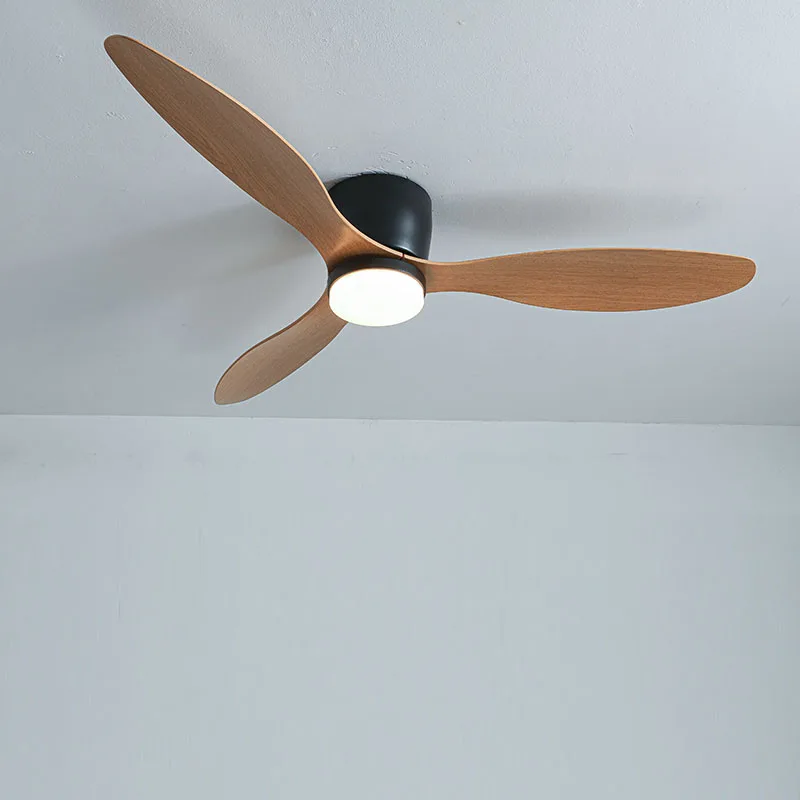 조명이 없는 천장 팬, DC 모터, 6 단 속도 타이밍 팬, 20cm, 낮은 바닥 로프트, 원격 제어 장식 LED 팬