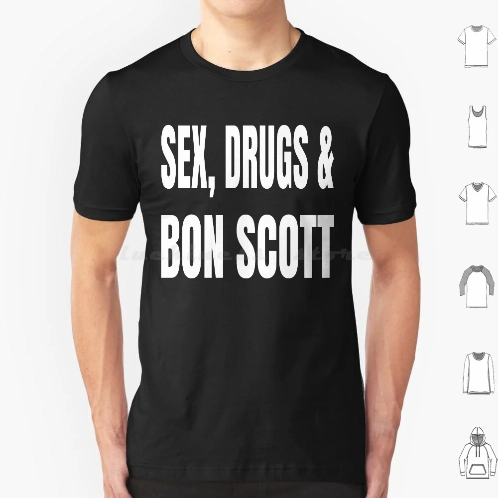 Sex Drugs T Shirt Uomo Donna Bambini 6Xl Sex And Drugs Sex Drugs And Roll Bon Autralia Band Angus Young Malcom Young Back In