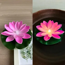 LED Lotus Night Lamp - Floating Water Sensor Flower for Elegant Garden and Home Decor (1pc Pink)