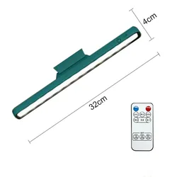 Rechargeable LED Desk Lamp with Stepless Dimming and Magnetic Hanging Feature (Green Remote Control)