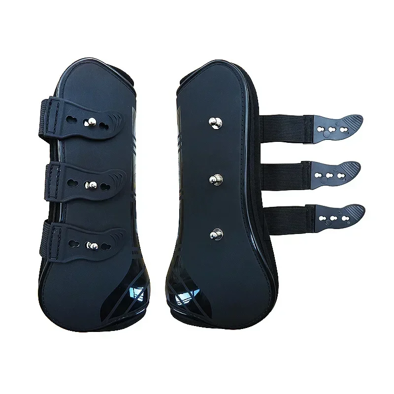 Front Hind Leg Boots Adjustable Horse Leg Boots Equine Front Hind Leg Guard Equestrian Tendon Protection Horse Hock Brace 3