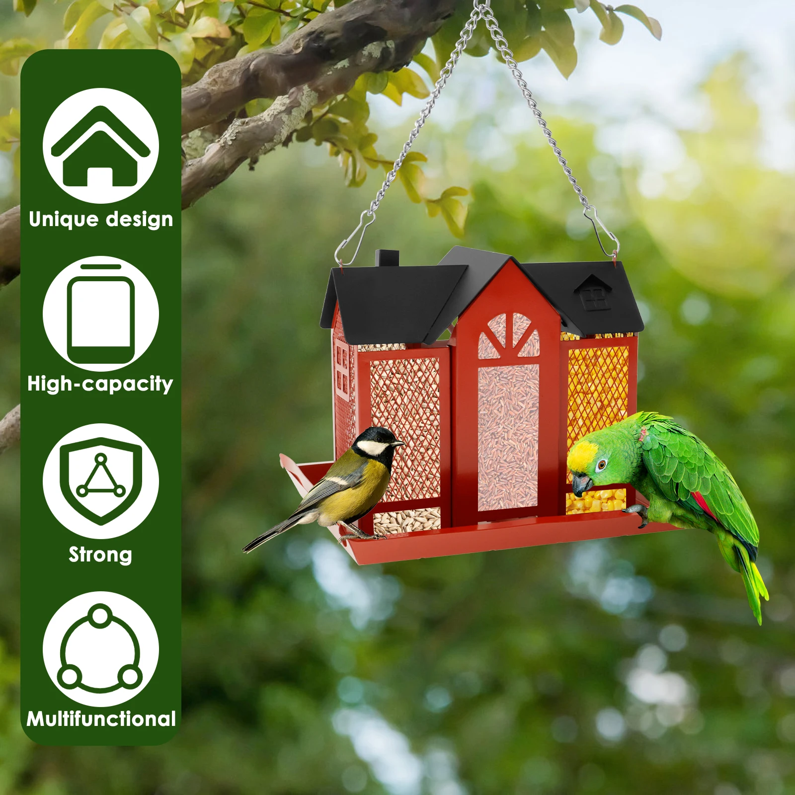 Waterproof Metal Bird Feeder for Garden Wildlife