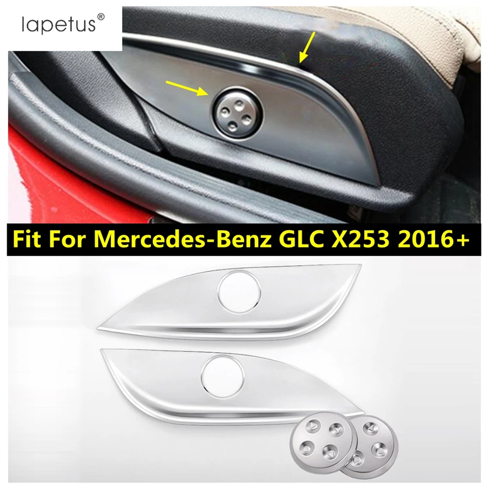 

Seat Adjust Switch Button Panel Frame Decoration Cover Trim For Mercedes-Benz GLC X253 2016 - 2021 ABS Accessories Interior