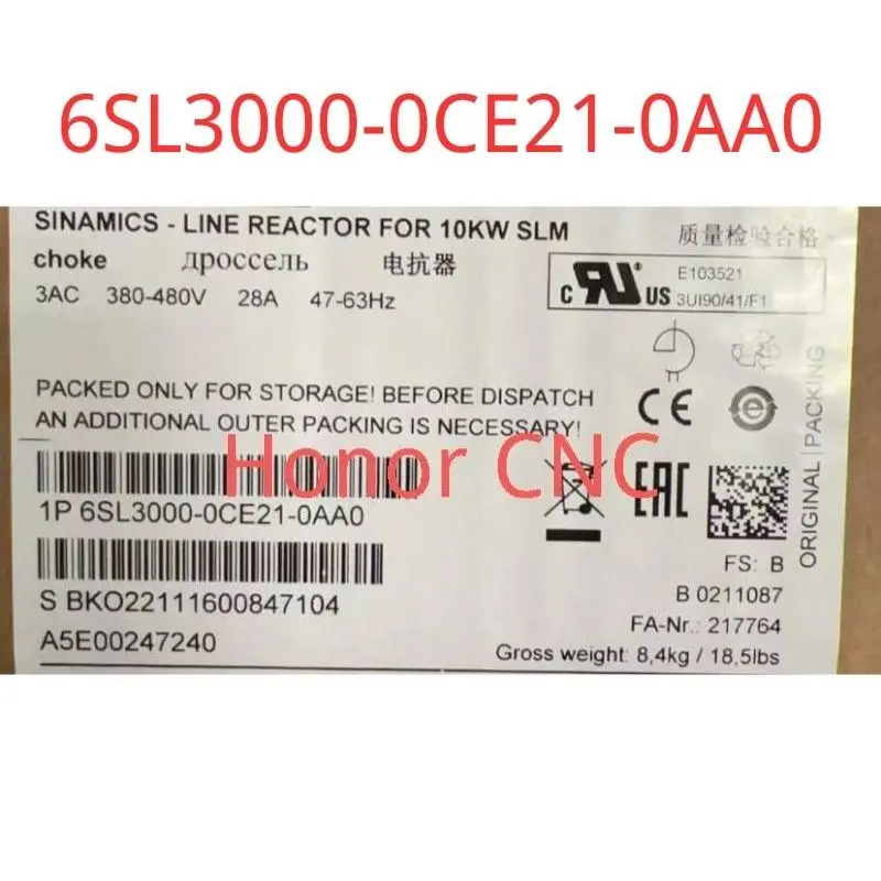 

6SL3000-0CE21-0AA0 Новый линейный реактор SINAMICS для модуля Смарт-линии 10 кВт