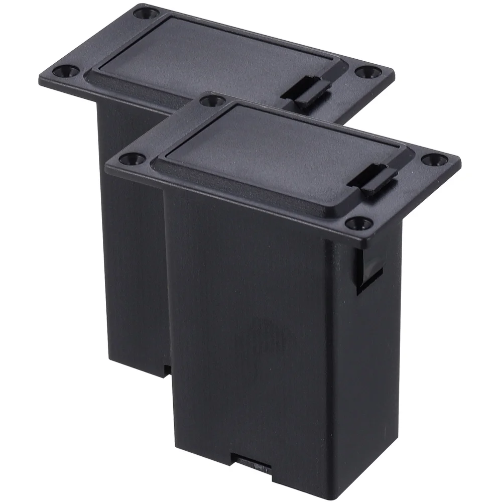 

2 Pcs Lj02 Box Guitar Holder 9-volt Case Bass Container Electric Accessories Pickup Plastic Durable