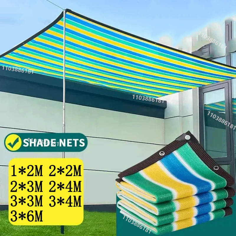 Sunshade Net Anti-ultraviolet Awning Plant Cover Net for Outdoor Garden Courtyard Swimming Pool Balcony Shade Cloth