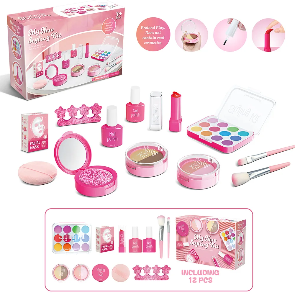DIY Pretend Play Makeup Toys Play House Simulation Make up Cosmetics Set Educational Tovs Gifts For Girls