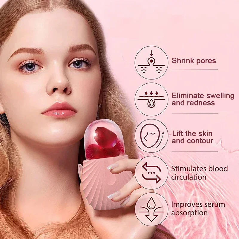 Silicone Face Ice Roller Face Application Ice Tray Summer Reduce Swelling Massage Ice Pack Mold Beauty Skin Care Tools