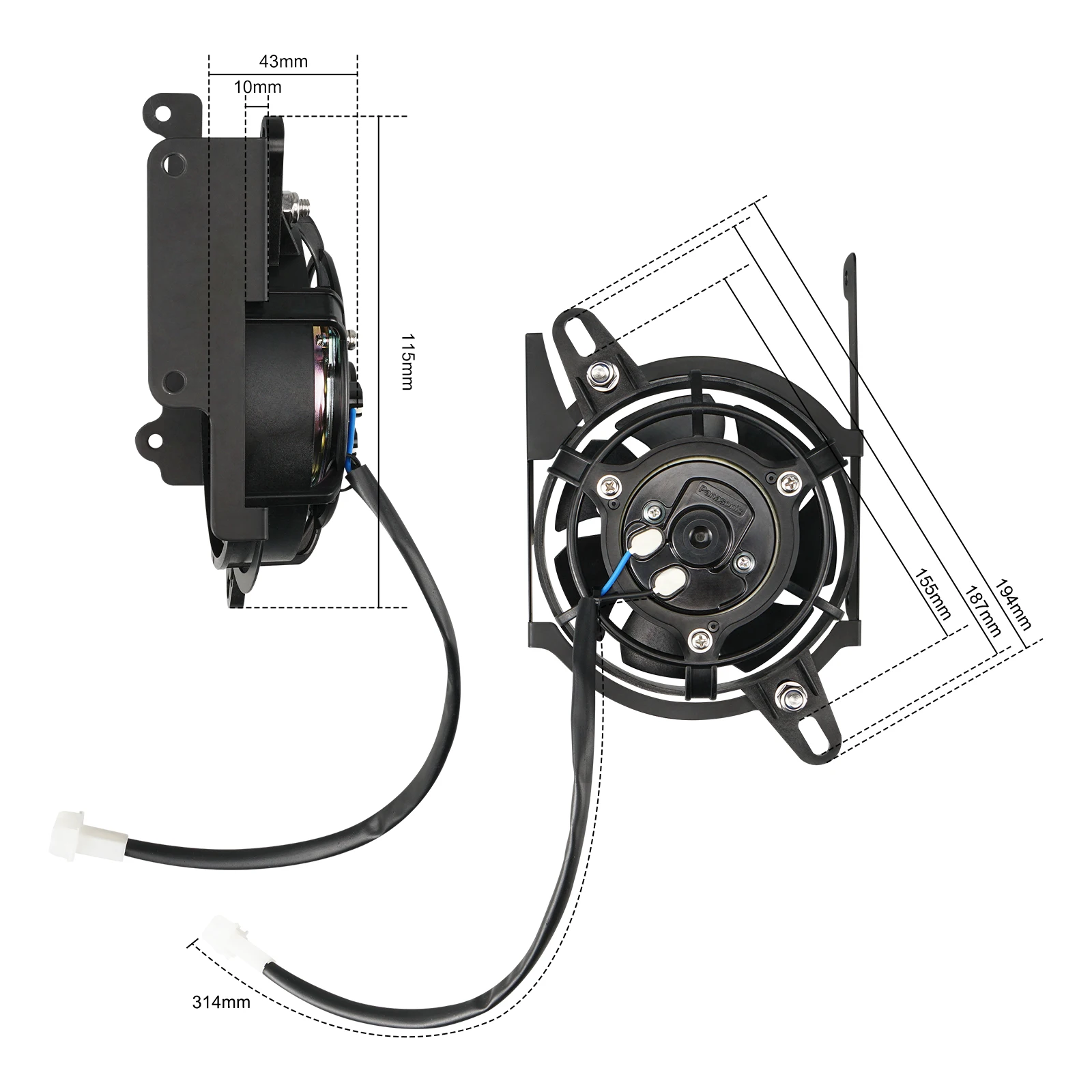 For Husqvarna TE 300 250 FE 250 350 450 501 FC FX TC 125-450-12V Electric Radiator Cooling Cooler Fan Bracket Kit