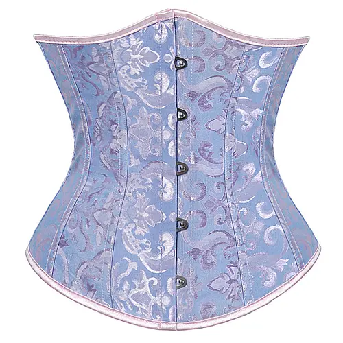 Underbust Corset Plus Size Gothic Corset Cincher Medieval Corsets for Women Jacquard Vintage Waist Corset Top Black White Purple - Image 24