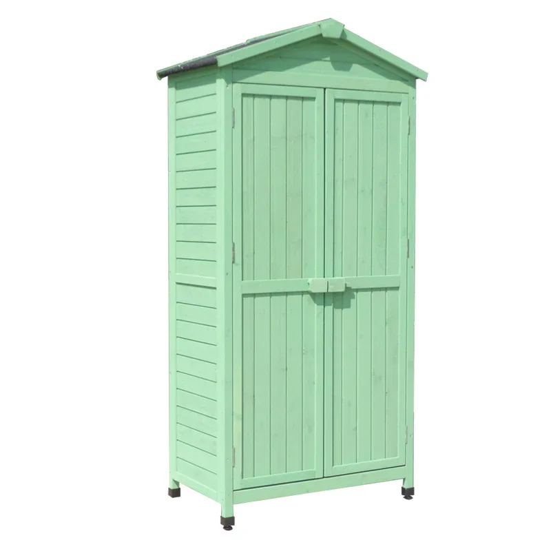 

XL Outdoor Locker Waterproof and Sun Protection Balcony Storage Box Garden Courtyard Sundries Solid Wood Tool Cabinet