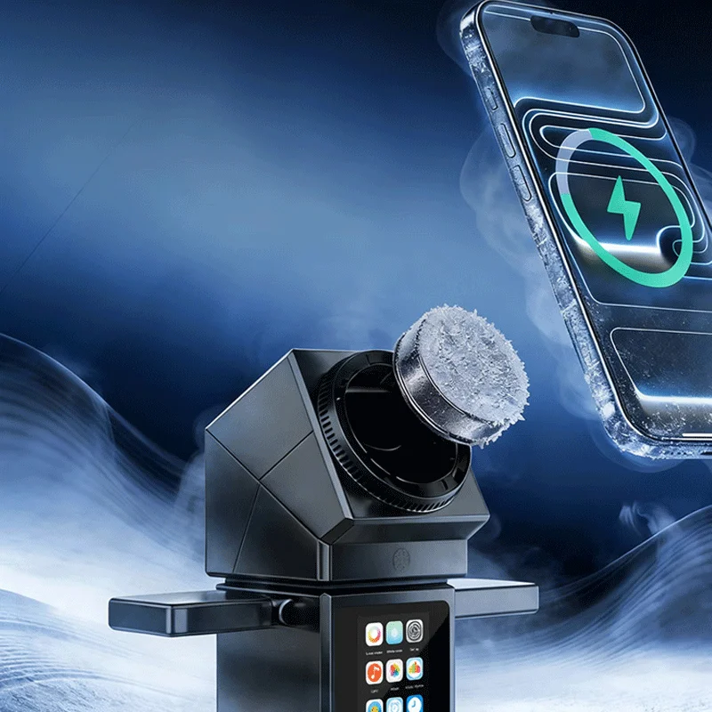 Qi2.2 25W 무선 충전기 LED 터치스크린 마그네틱 고속 충전 스테이션 블루투스 스피커 (아이폰 17 Pro, 애플워치 2-8 호환)