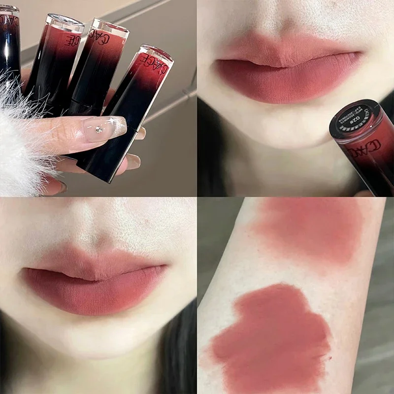 6 Colors Matte Lip Glaze Natural Long-Lasting Highly Pigmented Waterproof Lipstick Nude Red Lips Tint Mud Makeup