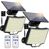 Solar Motion Lights 106led Outdoor Separate Panel Solar Powered Flood Security Lights with Remote IP65 Waterproof Wall Lights 1