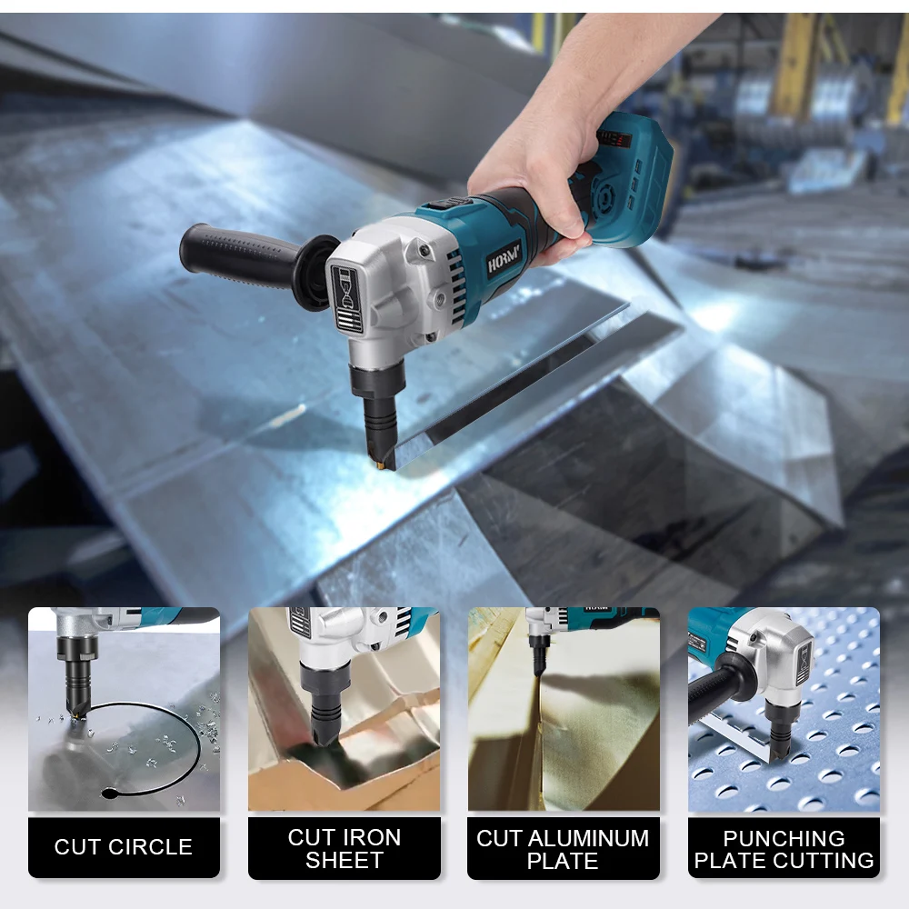 Hormy 18V Brushless Impact Scissors Machine 650W 600N.m Handheld Punching Scissors Iron Electric Cutting Tool For Makita Battery