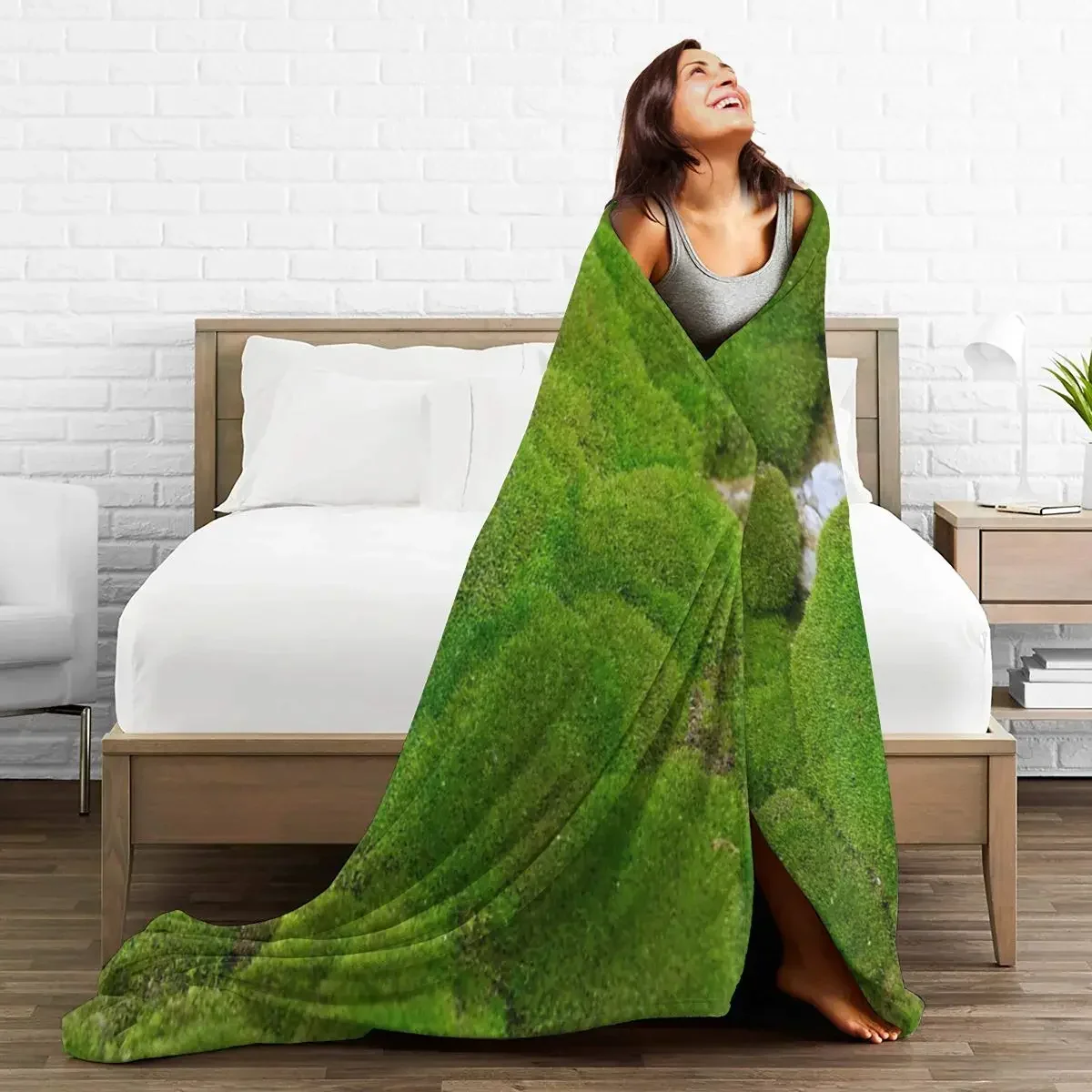 World Of Moss Blanket, Facecloth Blanket Popular Gift Birthday Gift Blanket Multi Size 5