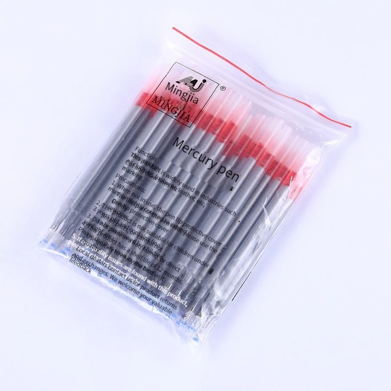 연필 패브릭 펜에 대 한 100 PCS 실버 리필 패브릭 마커 바느질 코 튼, 실크, 청바지, 가죽에 대 한 섬유 잉크 리필 바느질